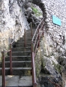 120 Stufen vom Bushaltepunkt zur Grotte.